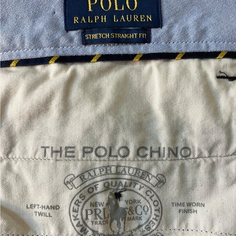 POLO Ralph Lauren Stretch Straight Fit Classic Cotton Twill Pants Black 35x30”
